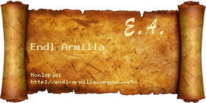 Endl Armilla névjegykártya